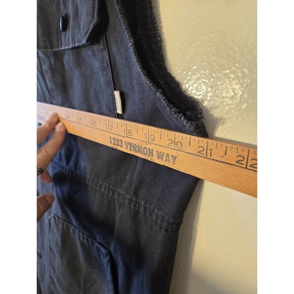 Vans 66/99 Geoff Rowley Sleeveless Denim Vest Black Size M Skater Multi Pocket - Picture 9 of 10